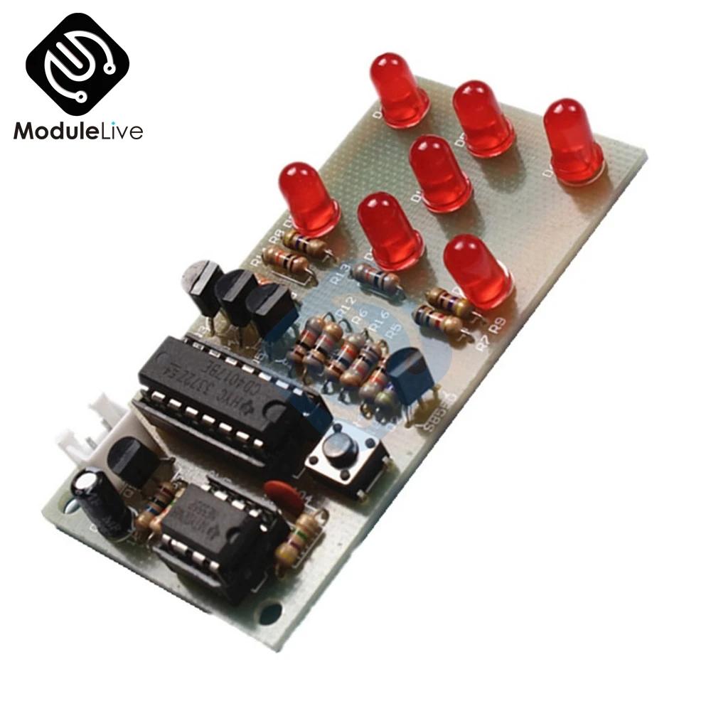 Kit de bricolage technique LED électronique amusant, dés électroniques CD4017 NE555, LED rouge 5mm, 