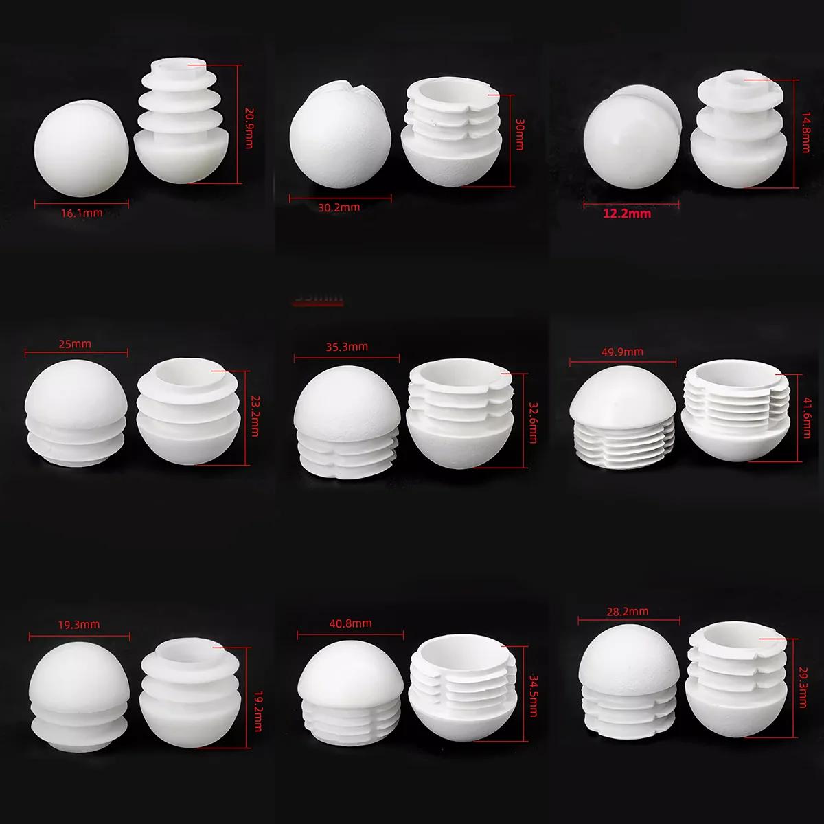 Bouchon rond blanc en plastique, embout d'obturation, Inserts de tuyaux, bouchons d'insertion de bou