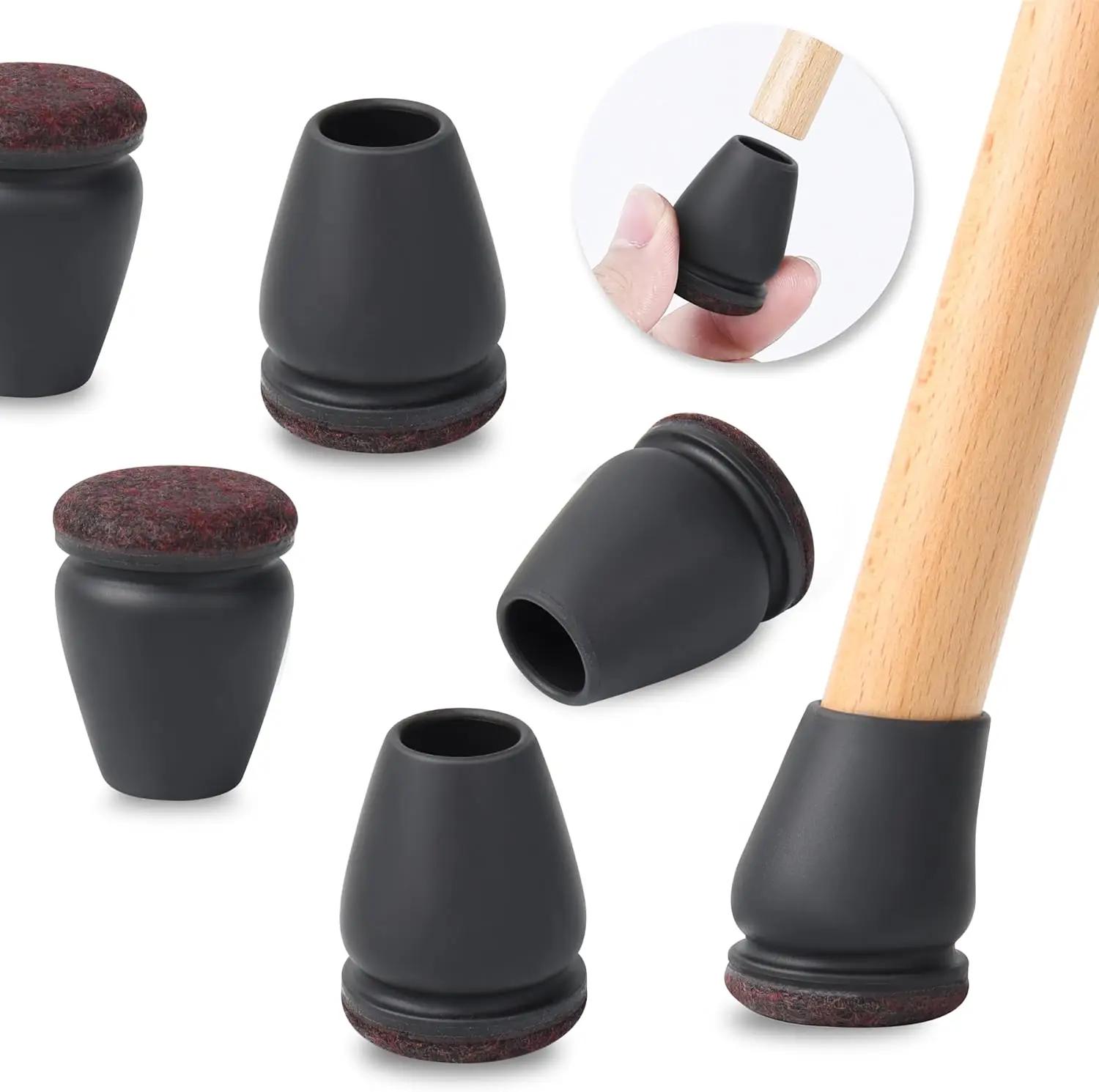 Protecteur de sol pour pieds de chaise, 8 pièces, couvre-pieds en feutre 15 °   Diagonal avec coussi