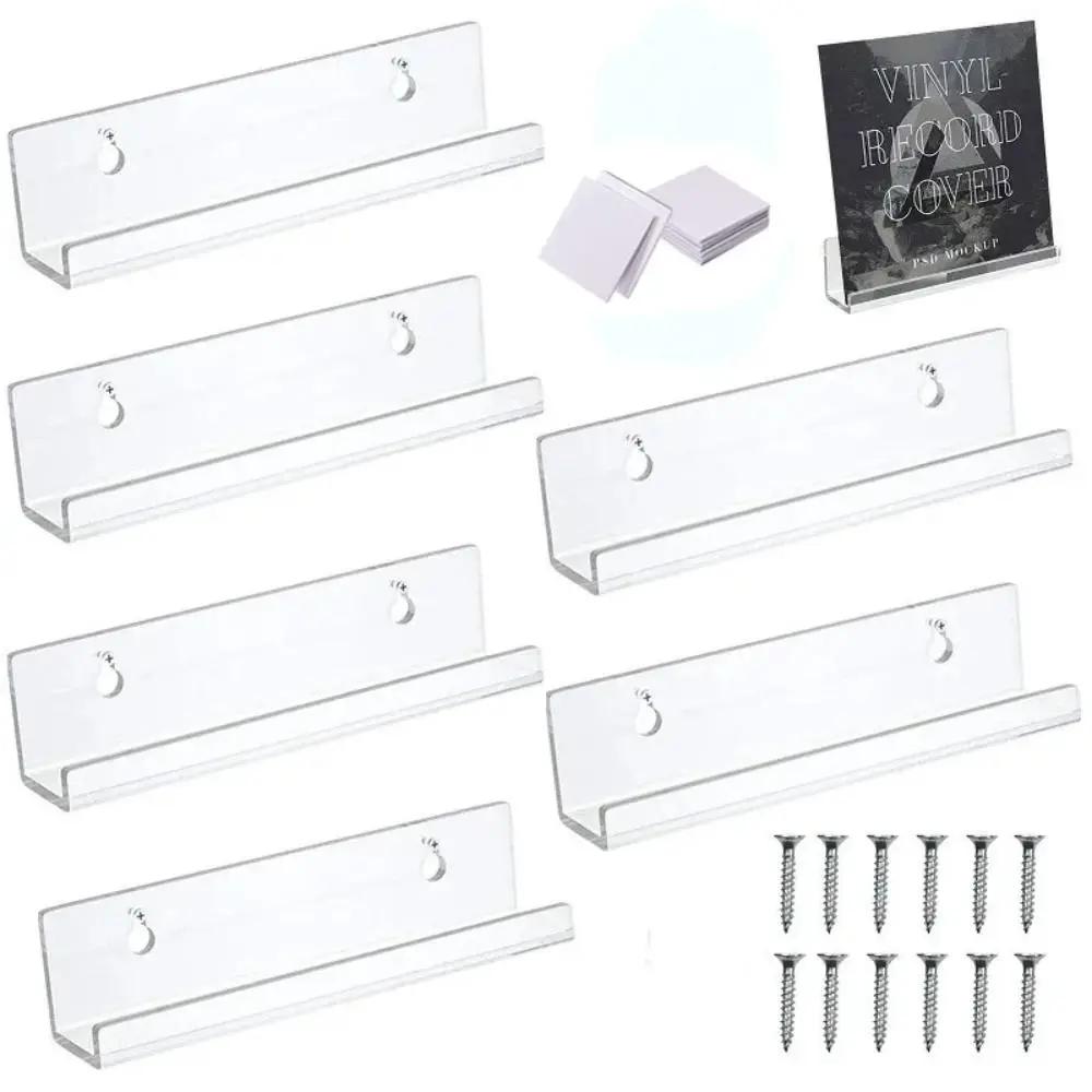 Présentoir d'enregistrement mural transparent, support de disque en vinyle, étagère pour CD en acryl