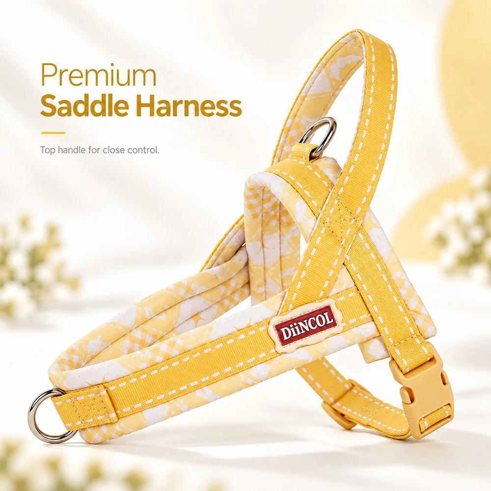 Harnais pour chien de type selle, rembourrage respirant, poignée anti-traction, boucle rapide en pla