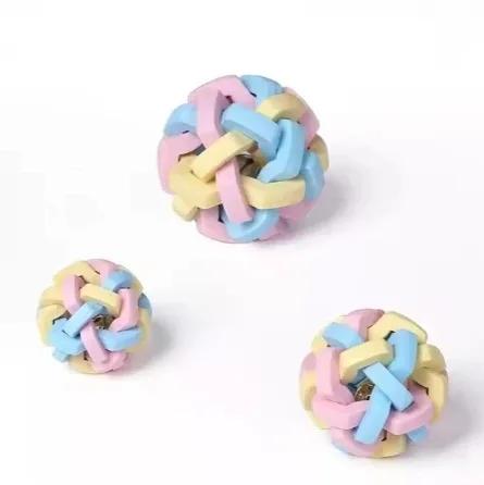 Jouet interactif pour animaux de compagnie en forme de macaron – Balle sonore inodore en caoutchouc 