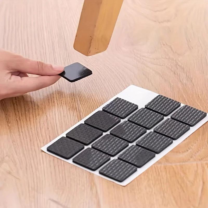 Coussinets de pieds de table et de chaise épais noirs, 30 pièces, résistants aux rayures, silencieux