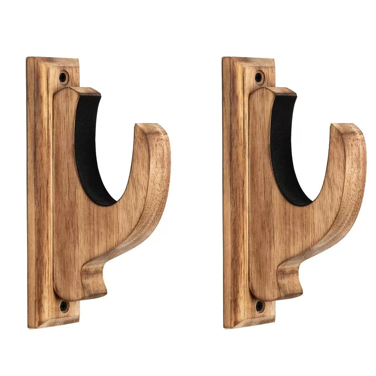 Support mural en bois pour pistolet, 2 pièces, support mural pour fusil, épée, arc, présentoir fixe,