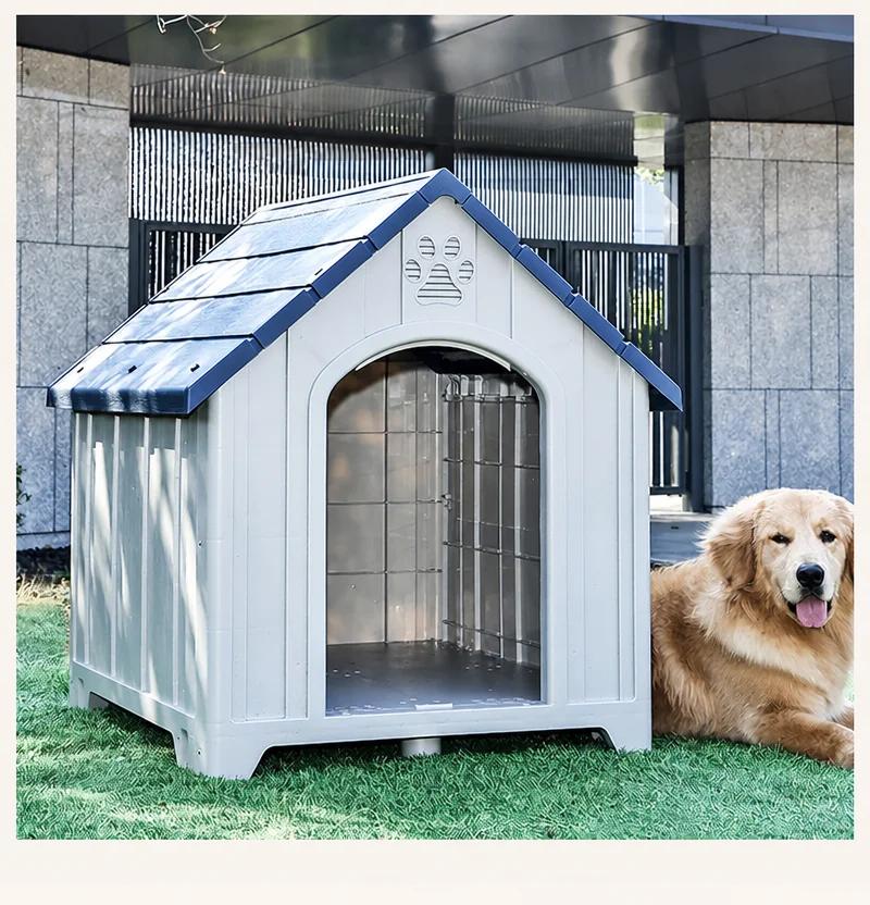 Chenil extérieur de style villa pour chiens de grande et moyenne taille, abri résistant aux intempér