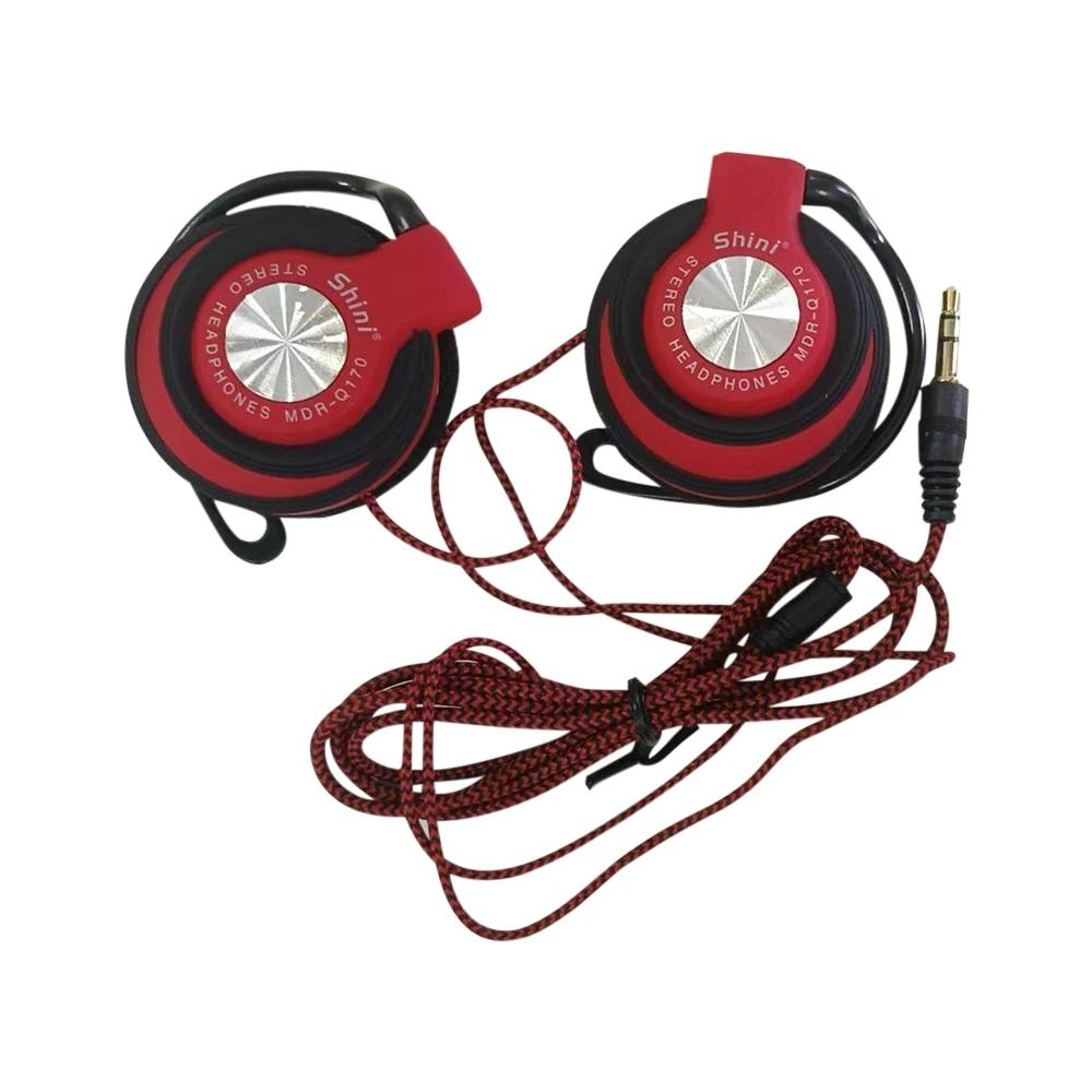 Écouteurs filaires avec crochet d'oreille réglable, casque HiFi RapBass, casque supra-auriculaire, é