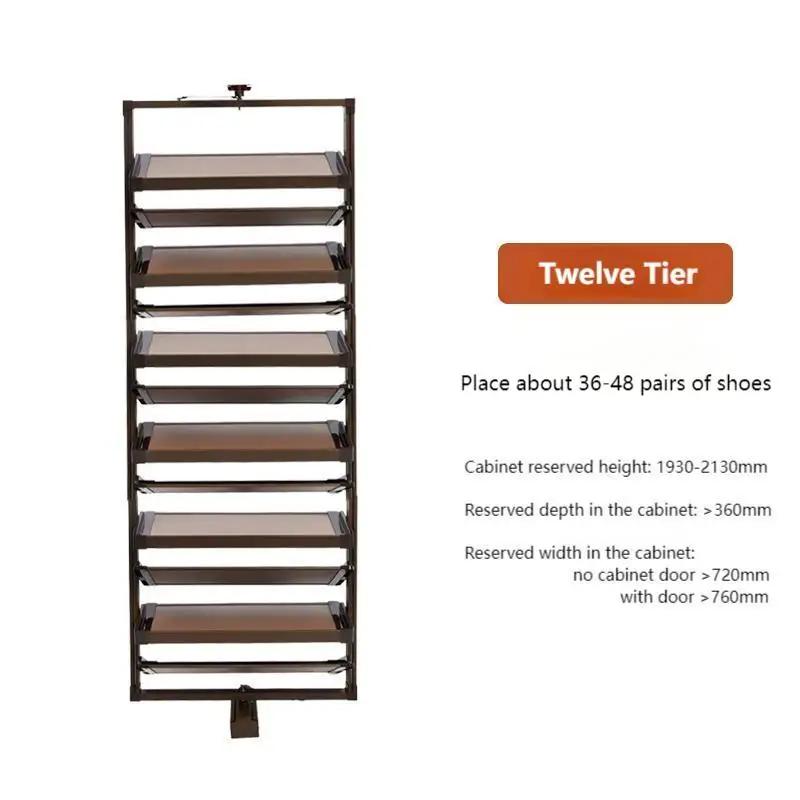 Économie de place 360 ° Étagère à chaussures rotative, organisateur de rangement pour porte-chauss