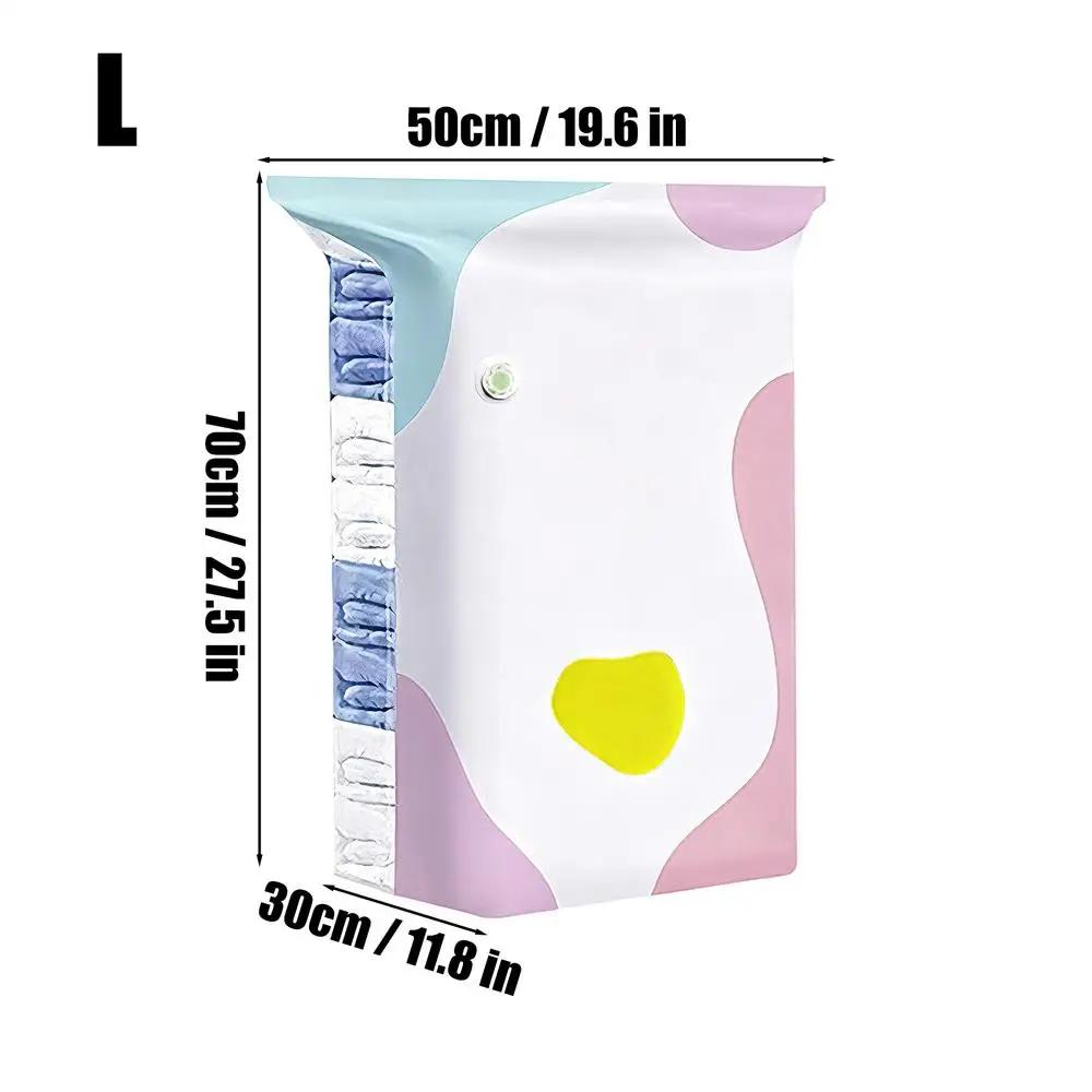 Sacs de rangement sous vide pour vêtements, sans pompe, compression par scellage, organisateur de co