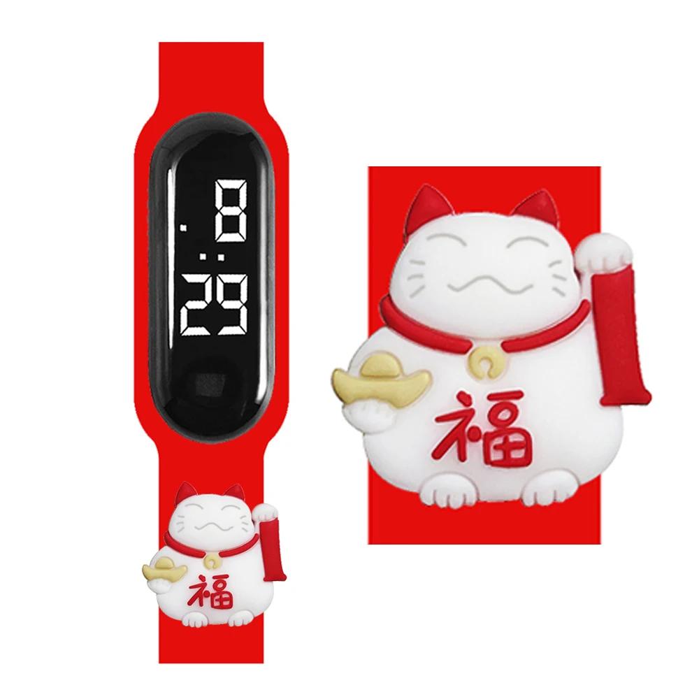 Montre enfant pour garçons et filles, motif dessin animé chien chat, jouet éducatif, montre-bracelet