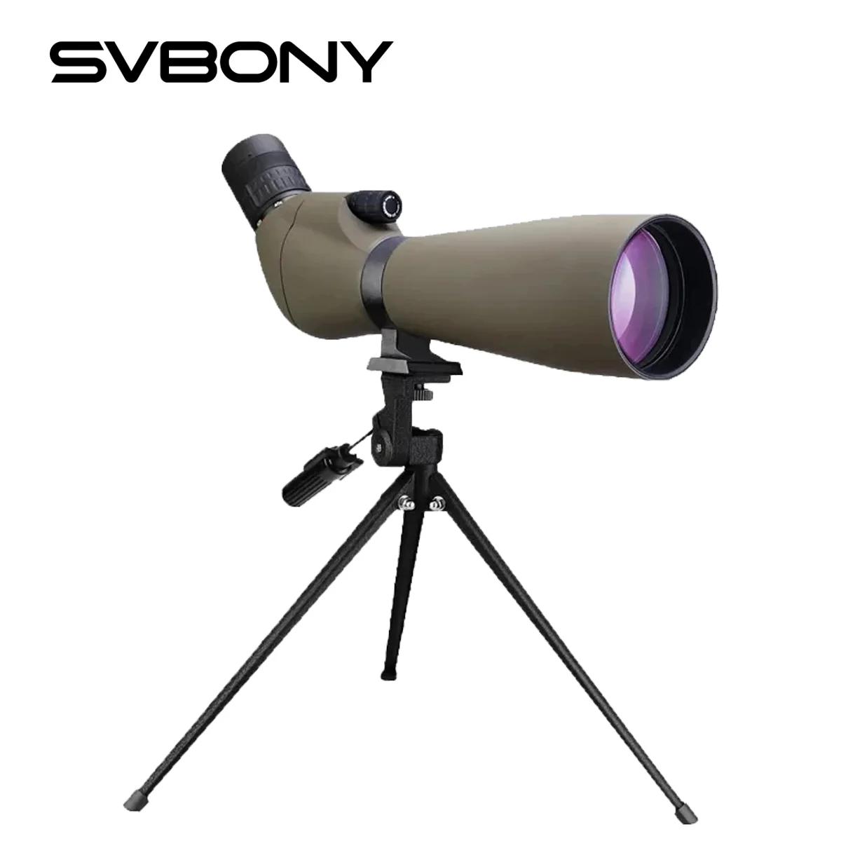 Longue-vue spotting scope Svbony SV401 20-60x80 BK7 - Spyglass étanche IPX6 avec trépied équipement camping