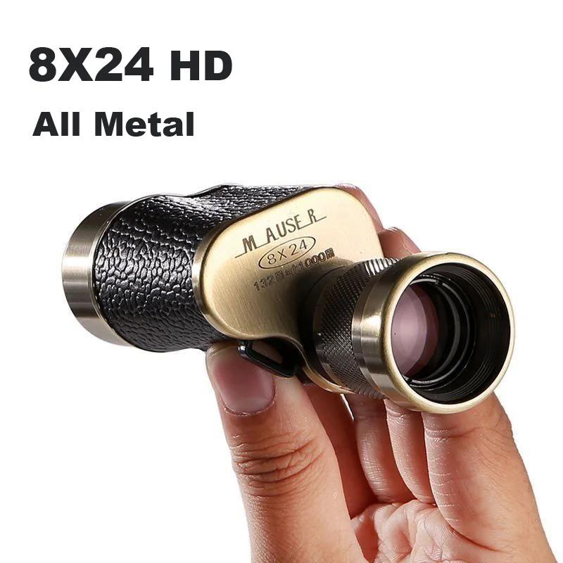 Monoculaire russe militaire 8x24 en structure métallique - Optique professionnelle pour camping et observation