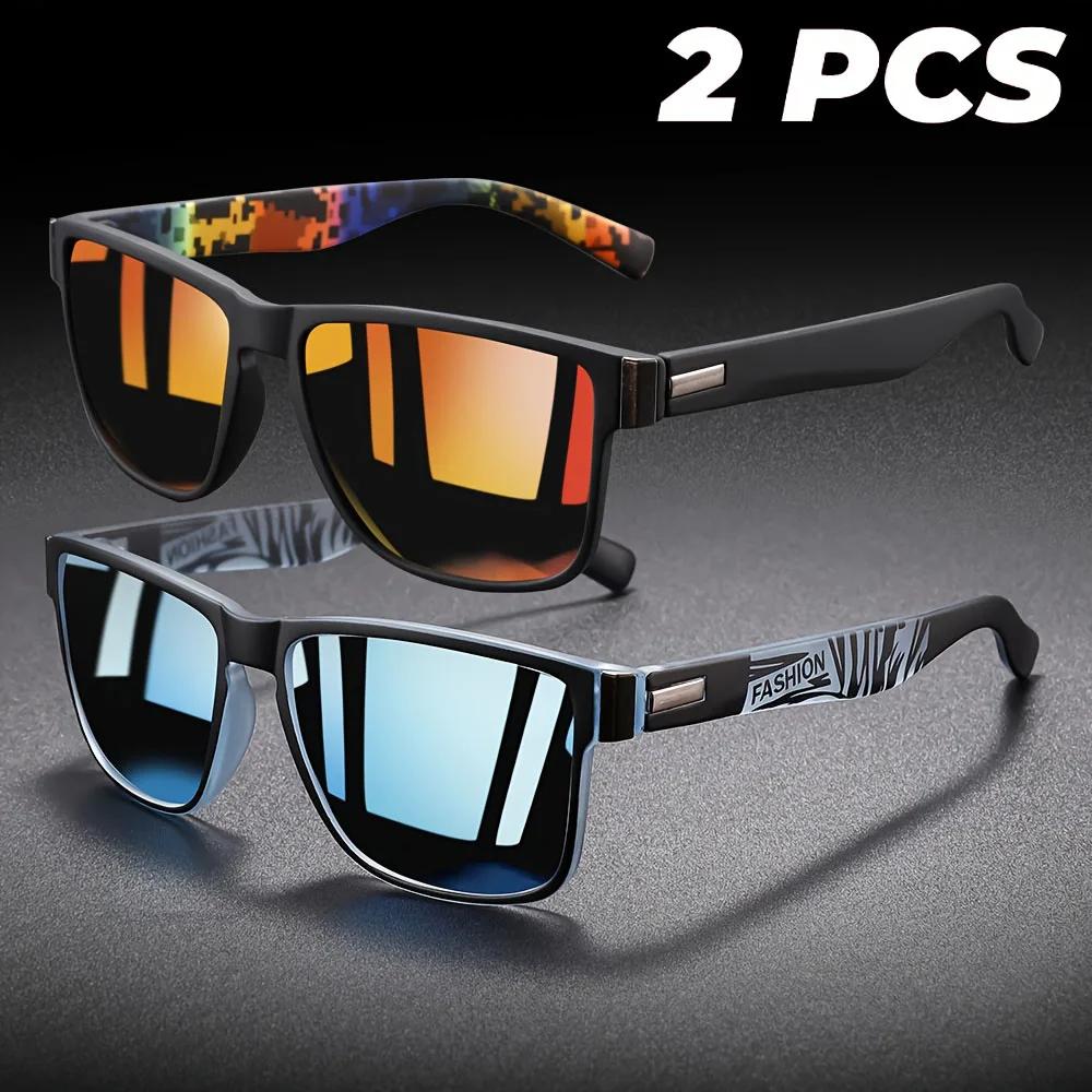 Lunettes de soleil unisexe carrées vintage polarisées - Marque célèbre protection UV400 style rétro
