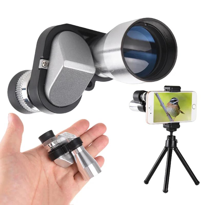 Monoculaire mini de poche 8x20 HD zoom portable - Télescope outdoor pour chasse camping randonnée observation oiseaux