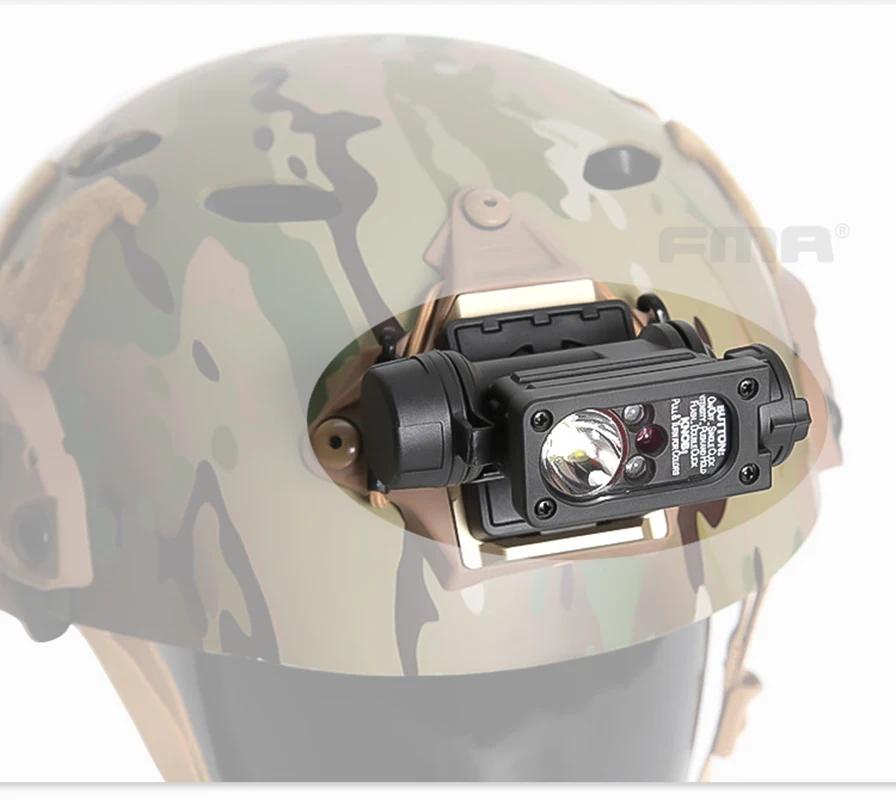 Lampe frontale tactique FMA Compact II IR LED pour casque survie lumière infrarouge montage rail