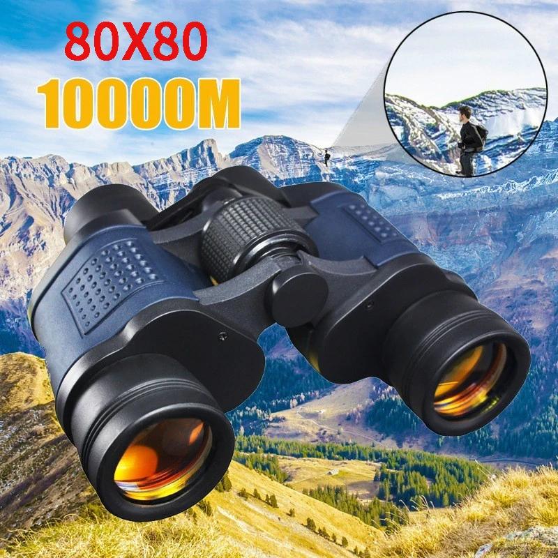 Jumelles professionnelles 80x80 pour chasse longue distance - Vision HD puissante pour observations détaillées