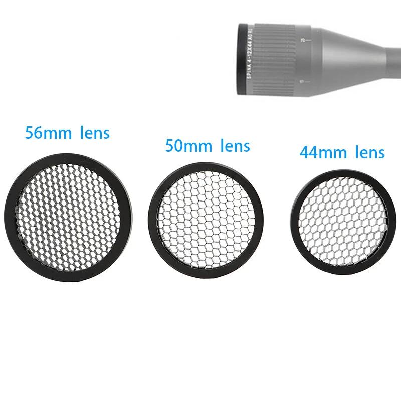 Cache-soleil anti-reflet 44/50/56mm pour viseurs de chasse - Protection optique professionnelle