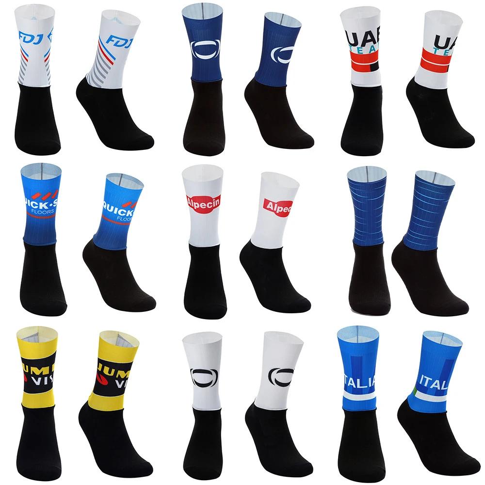 Chaussettes cyclisme Ineos Quick Step Alpecin Fenix 2024 - Antidérapantes techniques pour vélo de chasse