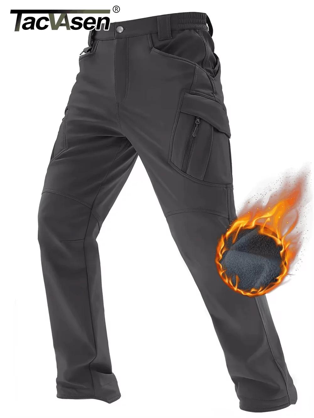 Pantalon de chasse hiver TACVASEN IX9 Softshell chaud imperméable pour homme - vêtement outdoor