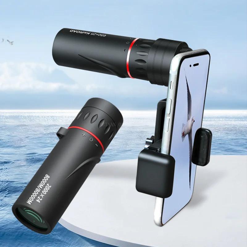 Télescope Monoculaire 2000x24 Étanche Portable pour Camping Escalade Observation Oiseaux Téléscope Extérieur