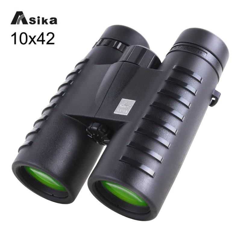 Jumelles de chasse Asika 10x42 HD BAK4 militaire haute puissance pour observation extérieure sports plein air