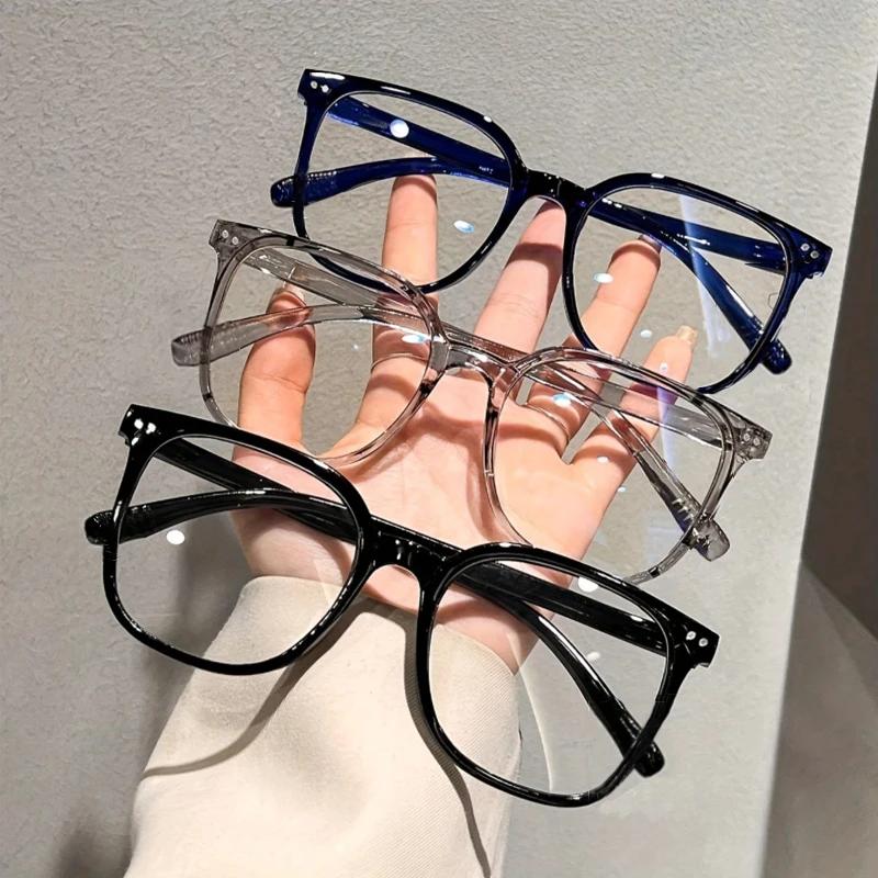 Lunettes anti-lumière bleue rétro pour femme - Cadre plat fini randonnée camping - 1/2/3 pièces