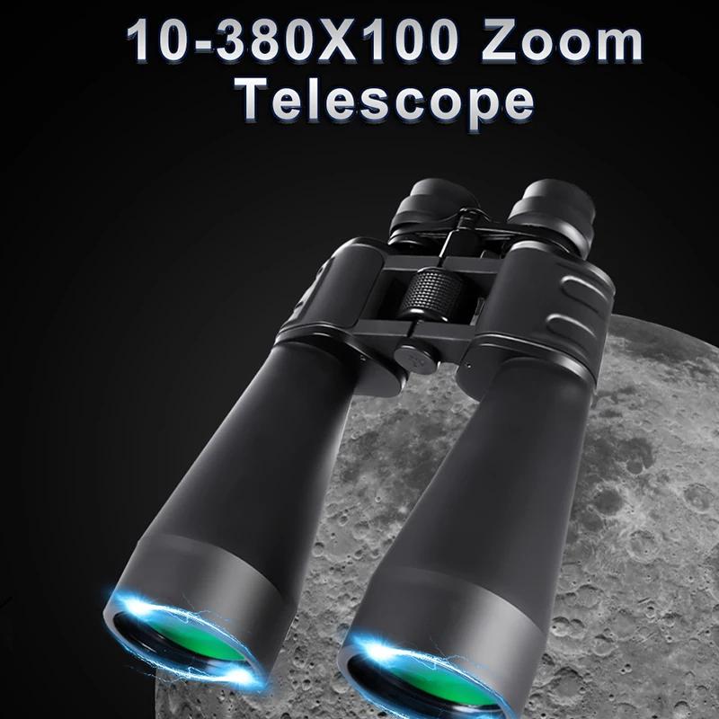 Télescope monoculaire puissant 10-380x100 zoom HD BAK4 - Haute magnification professionnelle chasse tourisme