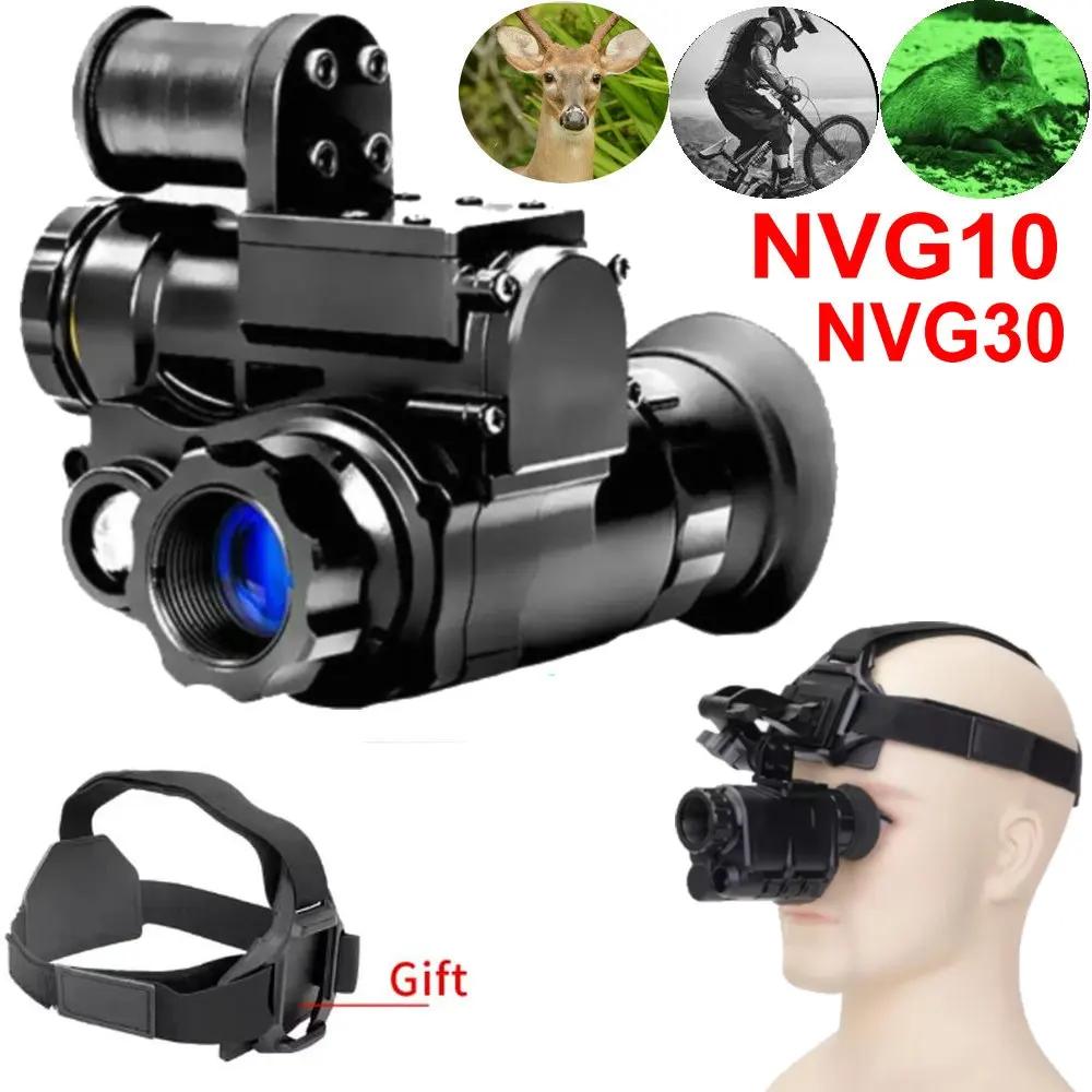NVG30 casque 940nm vision nocturne monoculaire large vue 40° NVG10 gen3 chasse numérique scope trail caméra