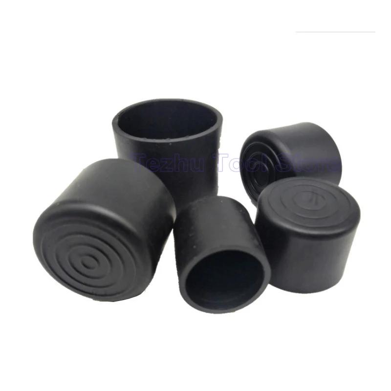 Juste de protection ronde en caoutchouc souple PVC noir, manchon de tuyau, capuchon de tube, coussin