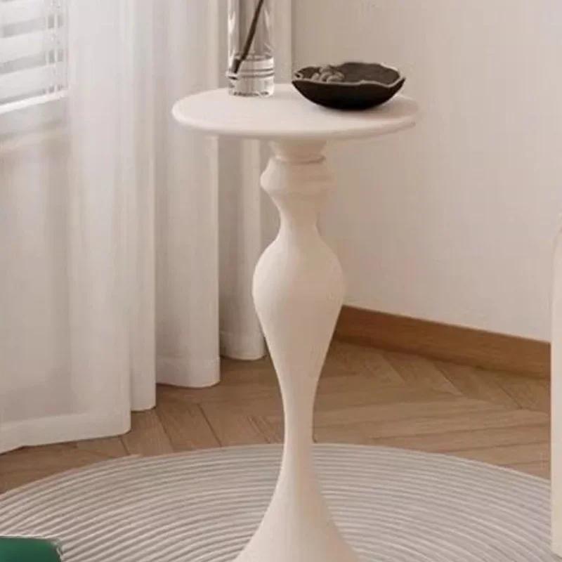 Table Basse Ronde Nordique en Acier Inoxydable, Accessoires de Décoration de Luxe pour Salon, Concep