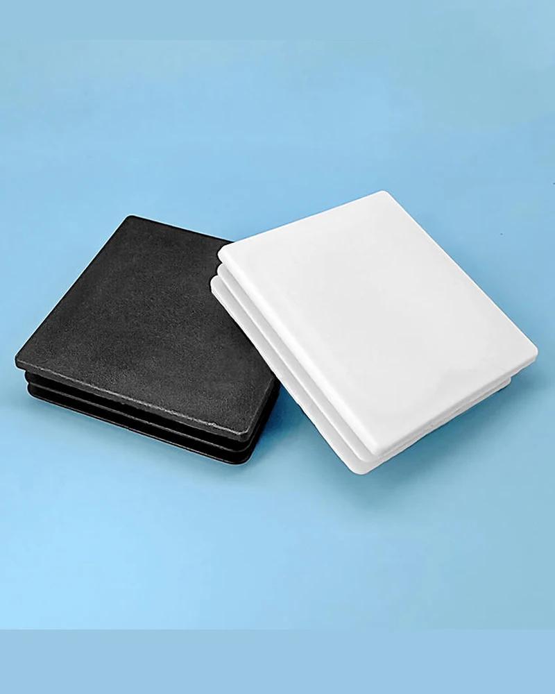 Bouchon carré en plastique noir/blanc 100x100mm, pied de Table et de chaise pour meubles, bouchon de
