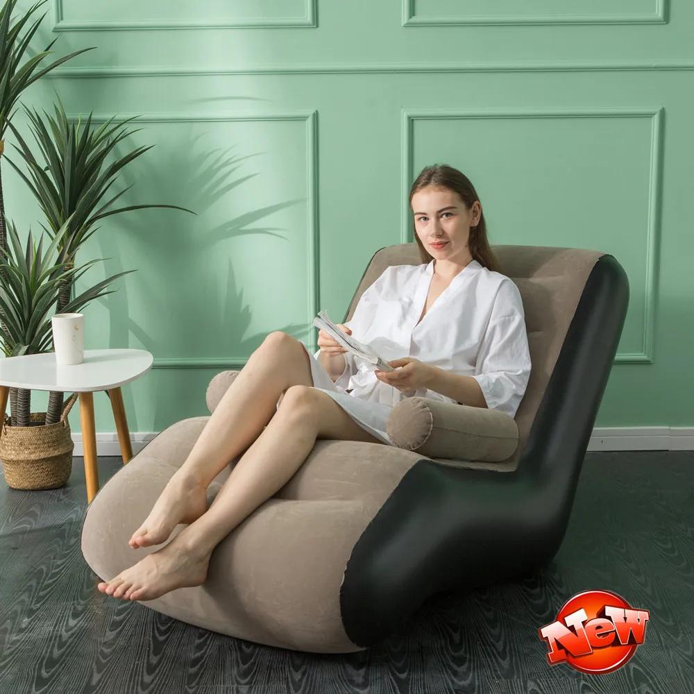 Canapé Gonflable Pliable et Portable, Parfait pour une Utilisation Intérieure et Extérieure, Mobilie