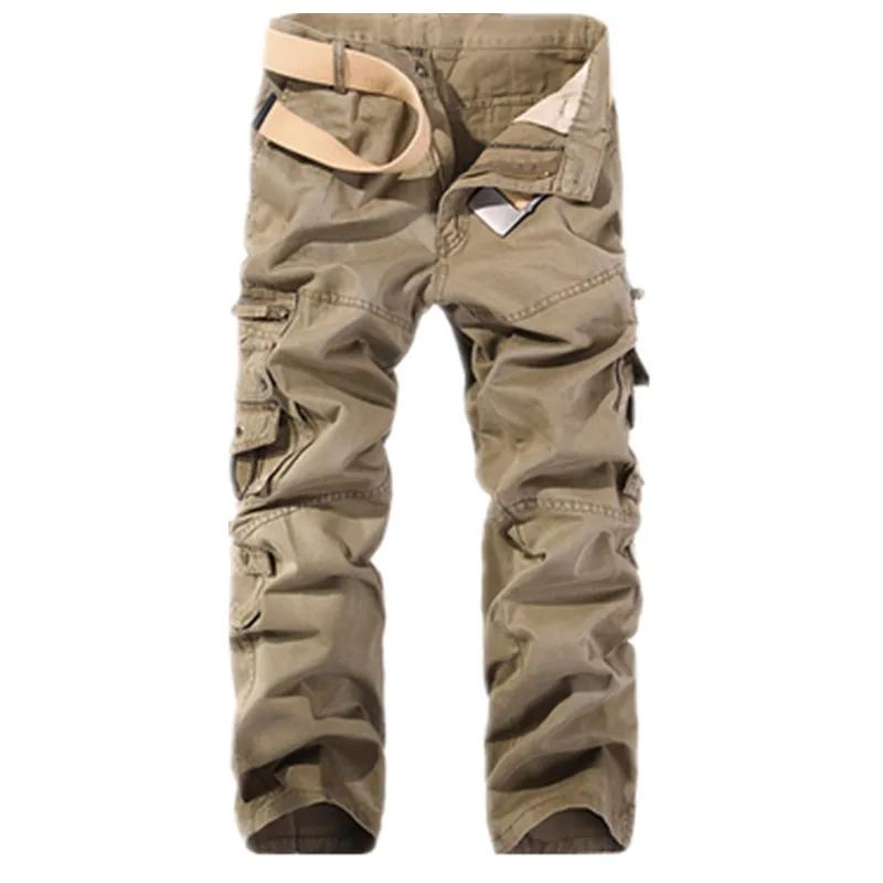 Pantalon cargo chasse multi-poches coton armée vert - vêtement tactique lavage facile