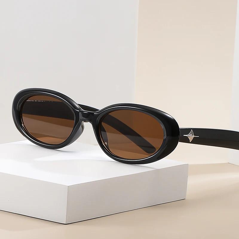 Lunettes anti-lumière style Y2K ovale - Design steampunk vintage - Randonnée unisexe homme femme