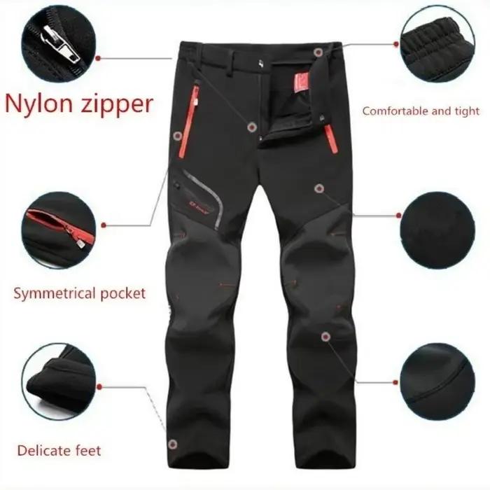 Pantalon softshell chasse personnalisable hiver - Chaud pour randonnée, camping, pêche et ski