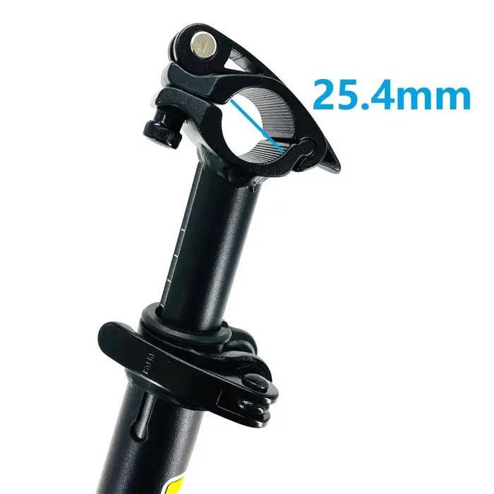Extension de tige télescopique réglable pour vélo pliant, tige à double section, guidon 25.4mm, four