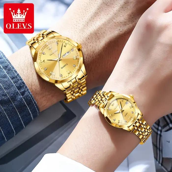 Montre de luxe OLEVS 9931 pour chasseurs - Étanche avec cadran romain et date automatique