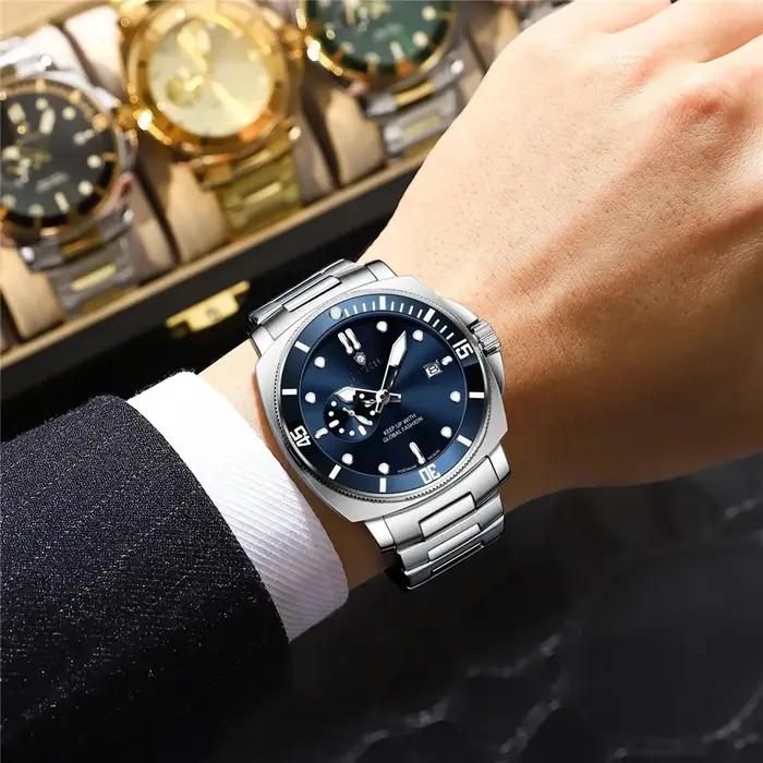 Montre homme digitale rouge cadeau 2026 - Cadran unique quartz automatique fashion tendance