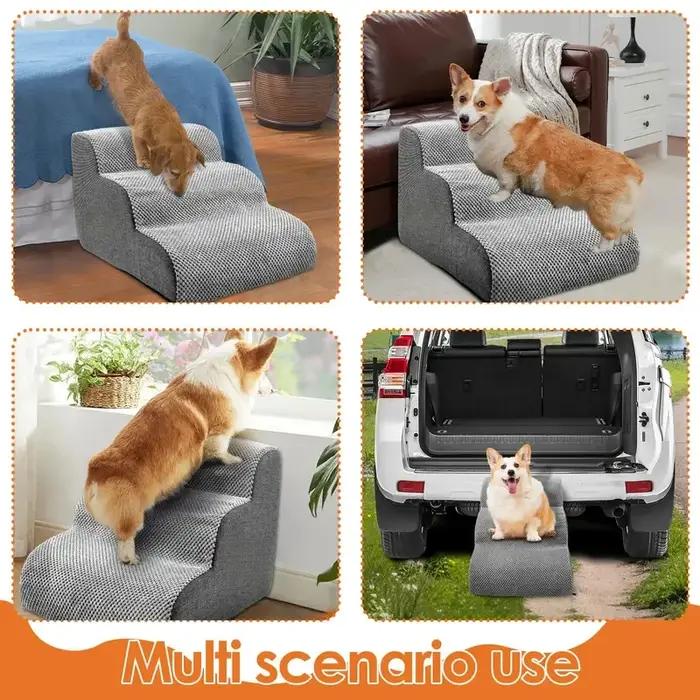 Rampe d'escalier pour chien, échelle latérale pour canapé-lit, marches sécurisées pour les articulations des chiens de petite taille et des chiots âgés