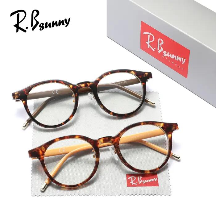 Lunettes rondes confortables et transparentes pour hommes et femmes, 2 pièces, lecteur de lunettes p