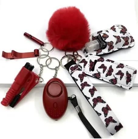 Ensemble complet de porte-clés de sécurité pour la défense personnelle