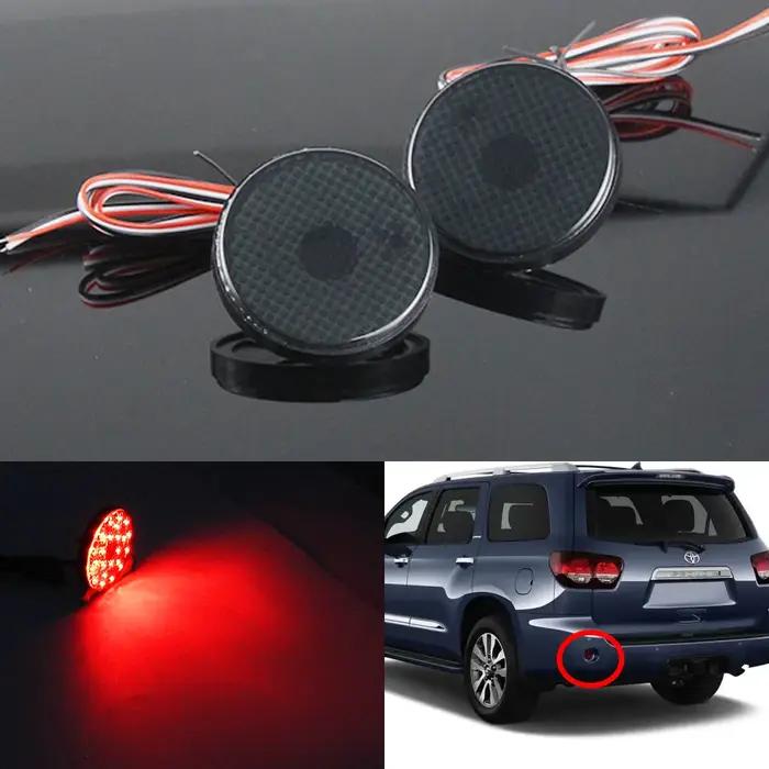 Réflecteur de pare-chocs arrière à LED, lentille rouge, feu arrière, Toyota Sequoia 2008-2014, Highl
