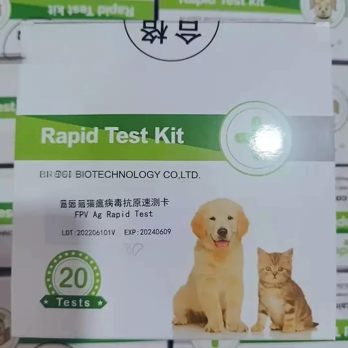 Carte de test de détection du parvovirus canin CPV, 20 copies
