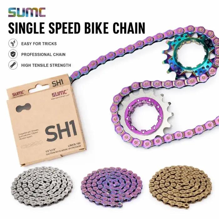 Chaîne professionnelle BMX demi-chaîne simple vitesse en acier haute résistance pour vélo à pignon fixe