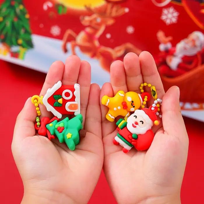 Calendrier de l'Avent de Noël présente un cadeau de chasse au trésor, décorations de boîte, cadeaux 2025, figurines, choses pour bricolage, cadeau de calendrier de Noël