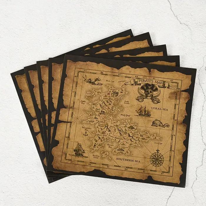 Carte de chasse au trésor d'aventure pirate