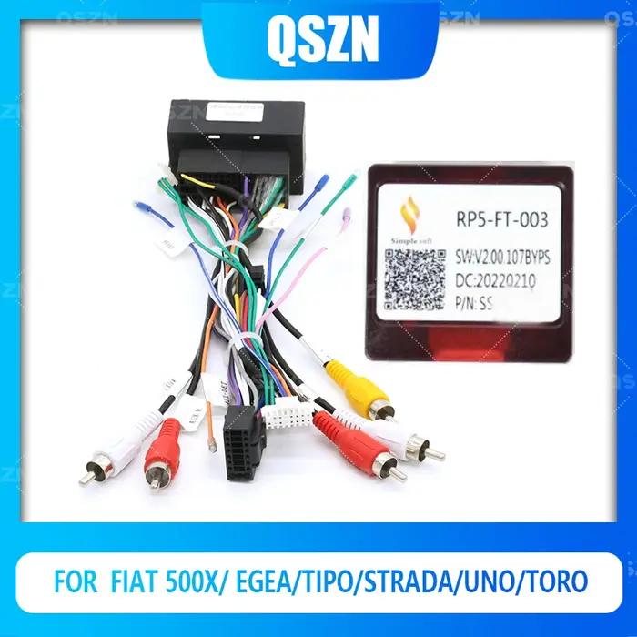 QSZN DVD Canbus Box FT-SS-05/RP5-FT-003 pour FIAT 500X/ EGEA/TIPO/Strada/UNO/TORO Android 2 din câbl