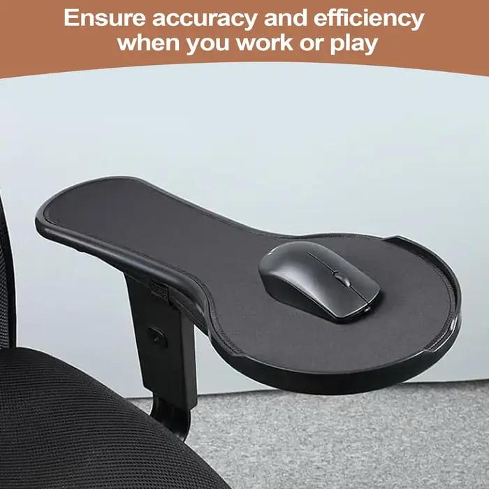 Support de bras et repose-poignet pour bureau, support de bras pour ordinateur, tapis de souris antidérapant, fixation réglable pour chaise, extension de repose-coude