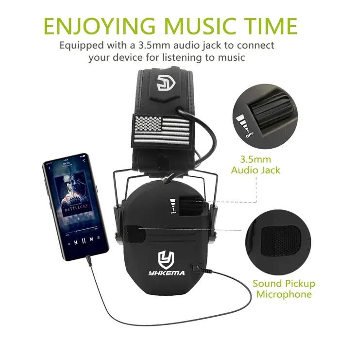 Casque de Protection Sécurité Tactique Anti-Bruit Amplification Son Outils Chasse Plein Air Occasions Spéciales