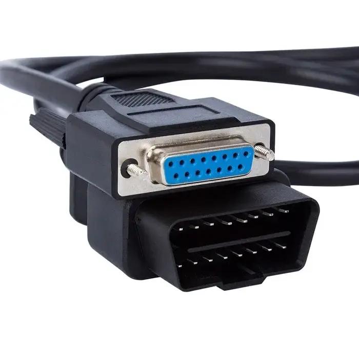 Adaptateur OBD2 16 Broches vers DB15 Broches Câble de Diagnostic Automatique Connecteur Femelle Mâle Optionnels Occasions Spéciales