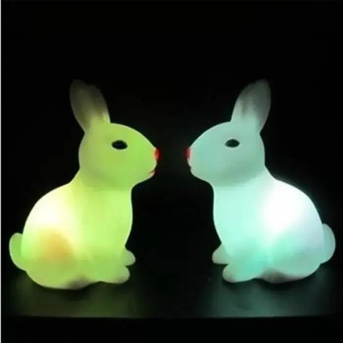 Veilleuses lapin colorées pour enfants, cadeaux pour bébés, lampe lapin Animal mignon de dessin anim